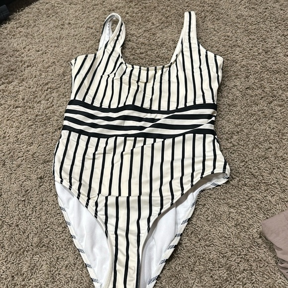 ASOS Other - Asos, one piece swimsuit, size 8, cream and black
